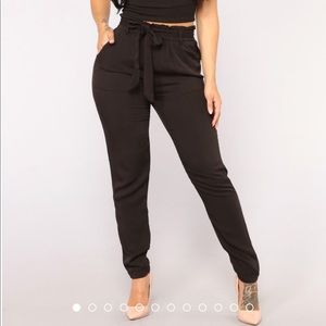 Fashion Nova Classic Tie Waist Pants